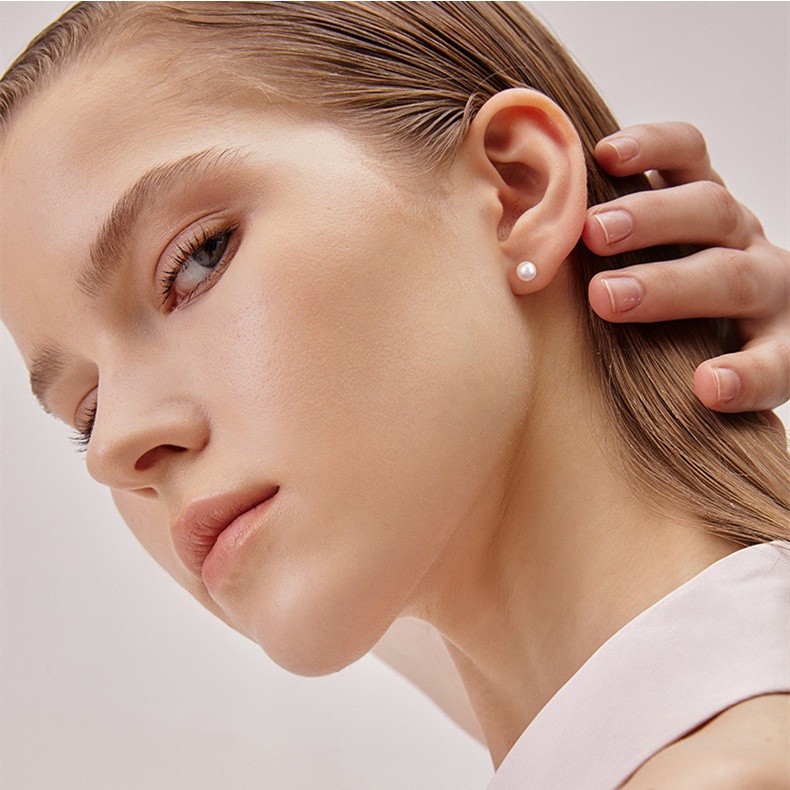 Khuyên Tai Hạt Ngọc Trai Đơn Giản Thời Trang Cho Nữ