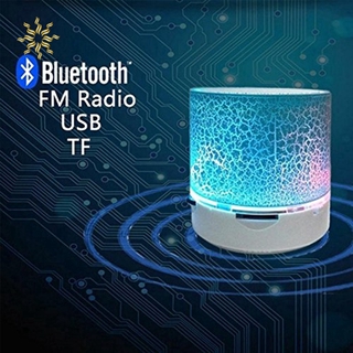 Loa bluetooth có đèn led nhiều màu hỗ trợ usb / aux / tf / fm