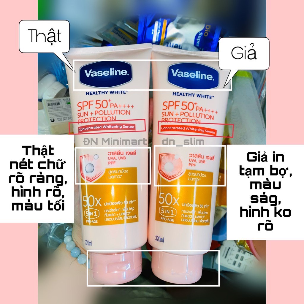 [ BILL STORE THÁI ] Kem dưỡng trắng da Vaseline 10x/50x Healthy White Perfect Serum 5.0