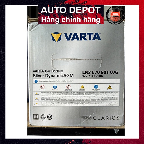 Ắc quy Varta Ssilver AGM LN3 12V70AH chính hãng cho xe ô tô Mercedes BMW Audi