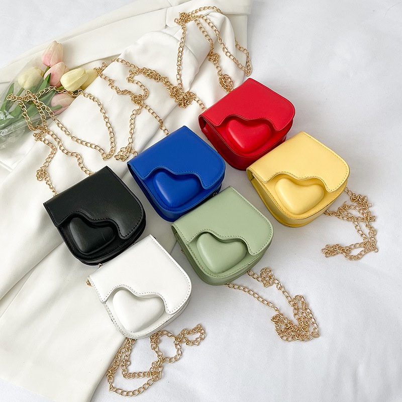 Túi Đeo Vai Hình Vuông Màu Trơn Phối Dây Xích Phong Cách Thời Trang Hàng Mới Dành Cho Nữ 2022