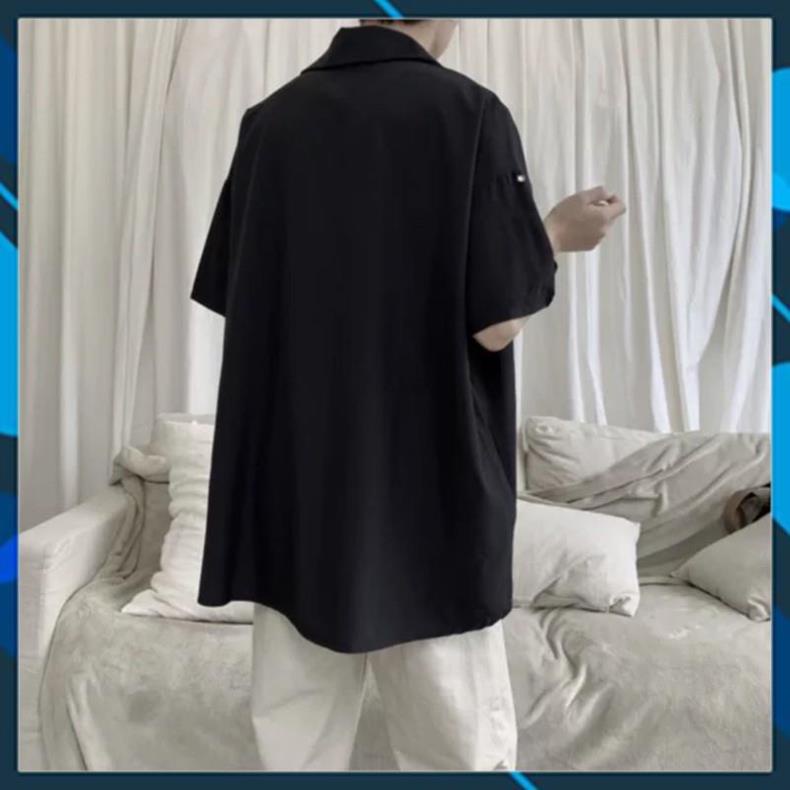 Áo Sơ Mi Cổ Trơn Chui TAY NGẮN Nam Nữ Unisex hoàn xu xtra