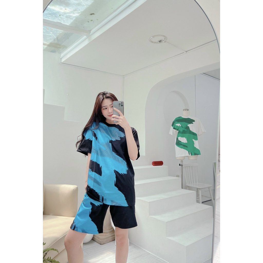 (HÀNG XUẤT XỊN) Áo thun tay ngắn &amp; quần short 2040 #BEENTRILL# “B”  OVERFIT TEE Made in KO/REA full-tag-code