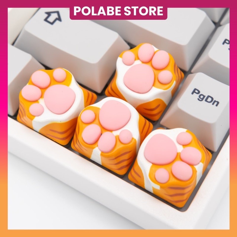 Nút bấm Artisan CUTE CAT Keycap bàn phím cơ - Polabe Store