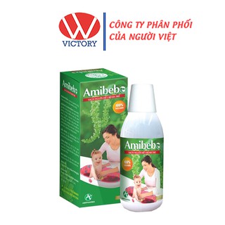Nước tắm trẻ em Amibebe 250ml - Ngừa rôm sẩy, mụn nhọt, viêm nang lông cho bé - Victory Pharmacy