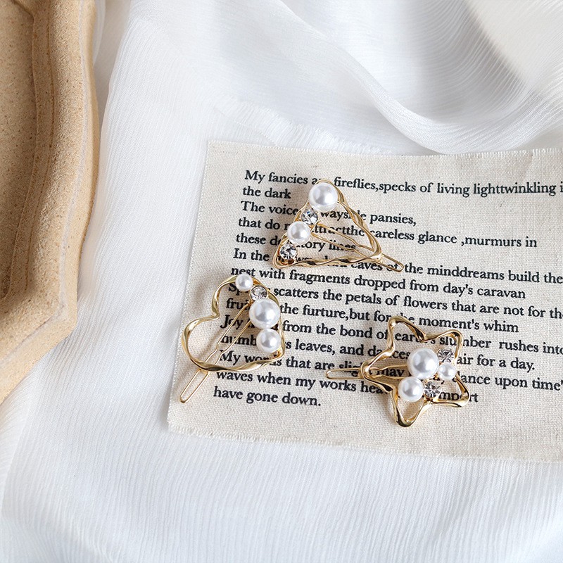 Kẹp tóc ngọc trai xinh xắn cho nữ