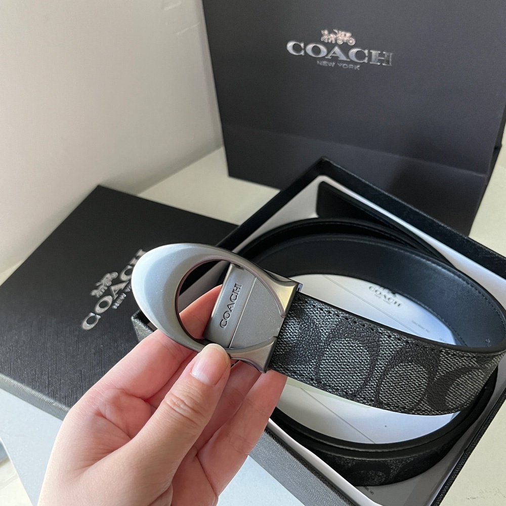 Thắt Lưng Da Nam 120Cm C0ACH Cổ Điển Không Kèm Hộp