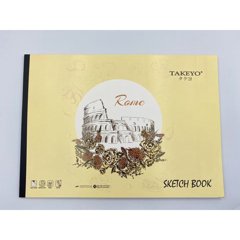 Tập vẽ Takeyo A4 A3 giấy màu trắng ngà 20 tờ Sketch Book 160gsm Bìa ngẫu nhiên