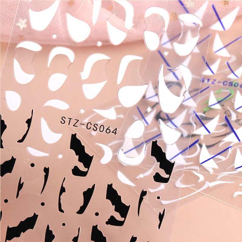 1 Tờ Nhãn Dán Trang Trí Móng Tay 3D Lấp Lánh Kiểu Pháp Sáng Tạo