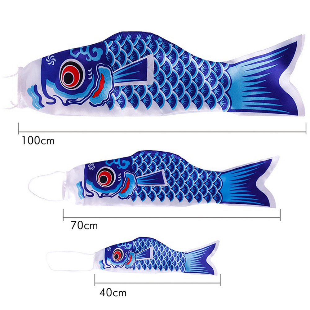 Cờ koinobori treo trang trí ngoài trời 40 / 70 / 100cm độc đáo