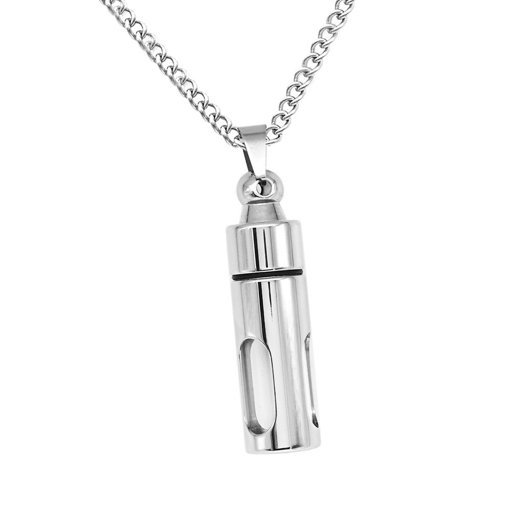 [Predolo2] Mặt Vòng cổ Hình Trụ Làm Từ Thép Không Gỉ