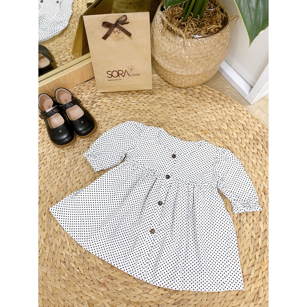 Đầm Babydoll Tay Lửng Nhiều Màu Sắc Cho Bé Gái 9kg-46kg Sora Chan - M110,M111,M112