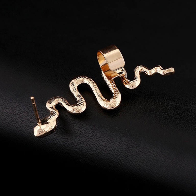 1 Khuyên Tai Hình Rắn Hổ Mang Phong Cách Punk Cổ Điển JP5