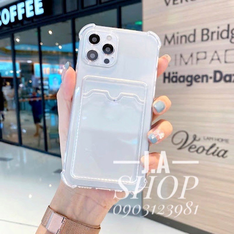 Ốp Lưng Chống sốc Kèm Ngăn Để Thẻ Cho Điện Thoại iPhone 6//7/8/X/XSMax/11/12/13/++  Ốp Lưng Kèm Ví Để Thẻ