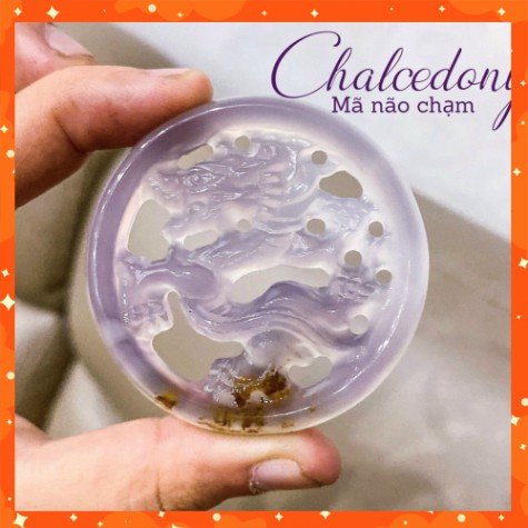 Mẫu chuẩn Mặt dây chuyền ma nao 2 màu vàng và tím, được chạm khắc rõ nét dành cho cả nam và nữ thích hợp làm quà tặng