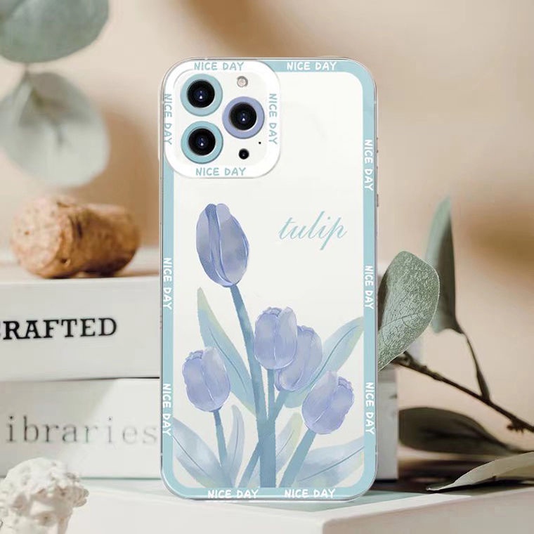 Ốp Điện Thoại TPU Dẻo Trong Suốt Họa Tiết Hoa Xinh Xắn Cho IPhone 14 13 12 11 Pro X XR XS Max 7 8 14 Plus 6 6S