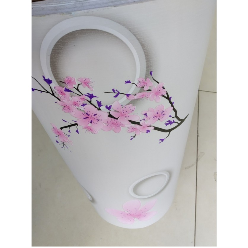 Cuộn 10m giấy dán tường nhành đào hồng khổ rộng 45cm