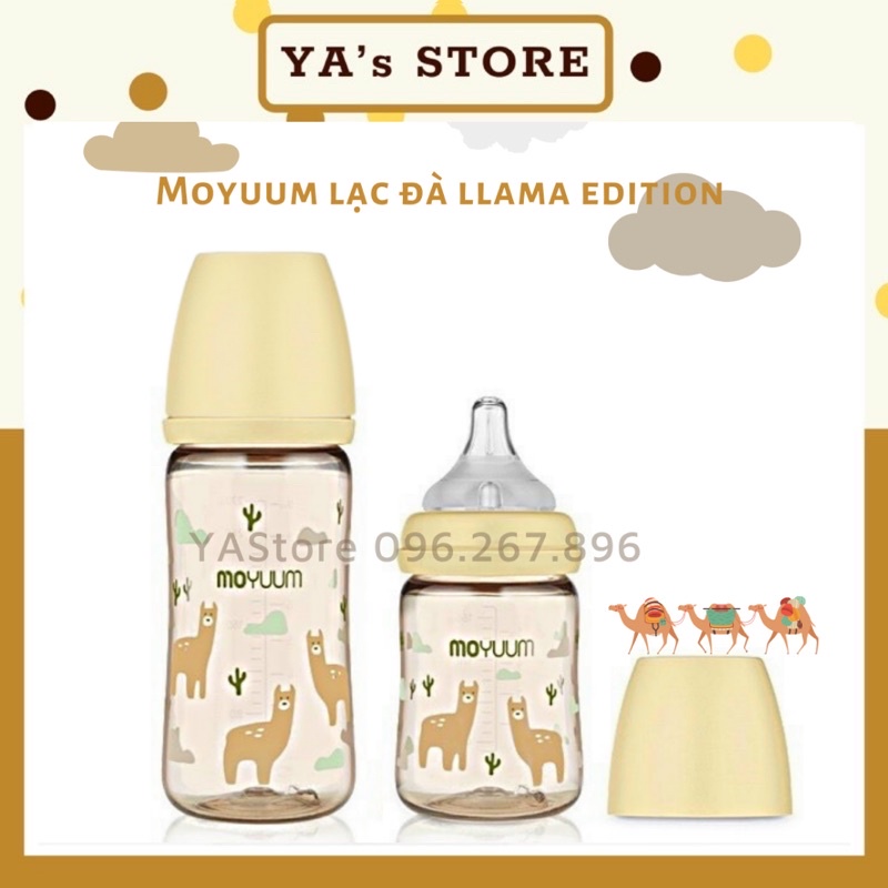 Bình sữa Moyuum Lạc Đà, Moyuum Vàng, Moyuum llama edition 170-270ml