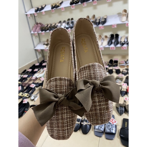 Giày nữ nơ lụa đế cao 4-5cm