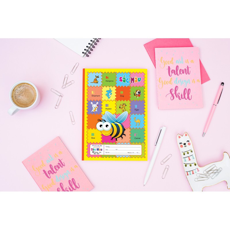 Lốc 10 quyển Vở ô ly Cao cấp 6 Sao - Sắc Màu - Hải Tiến