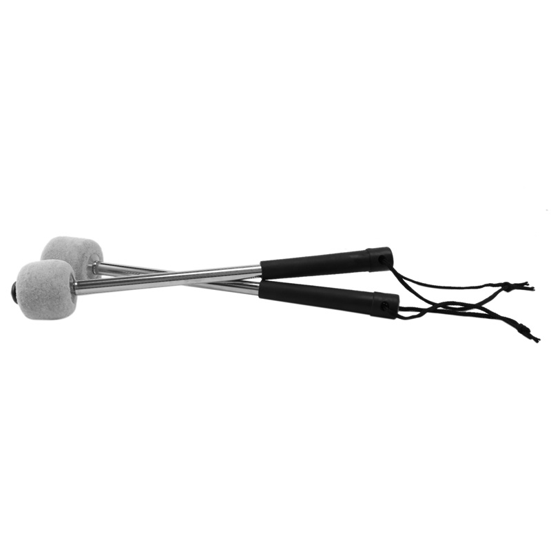 Bộ 2 Dùi Trống Bass Bằng Thép Không Gỉ Tay Cầm Màu Trắng