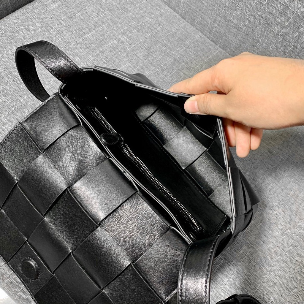 Túi Đeo Chéo siêu bền thời trang nam nữ Kuu Clothes Màu Đen chống thấm nước tùy ý điều chỉnh - Túi Knit Bag