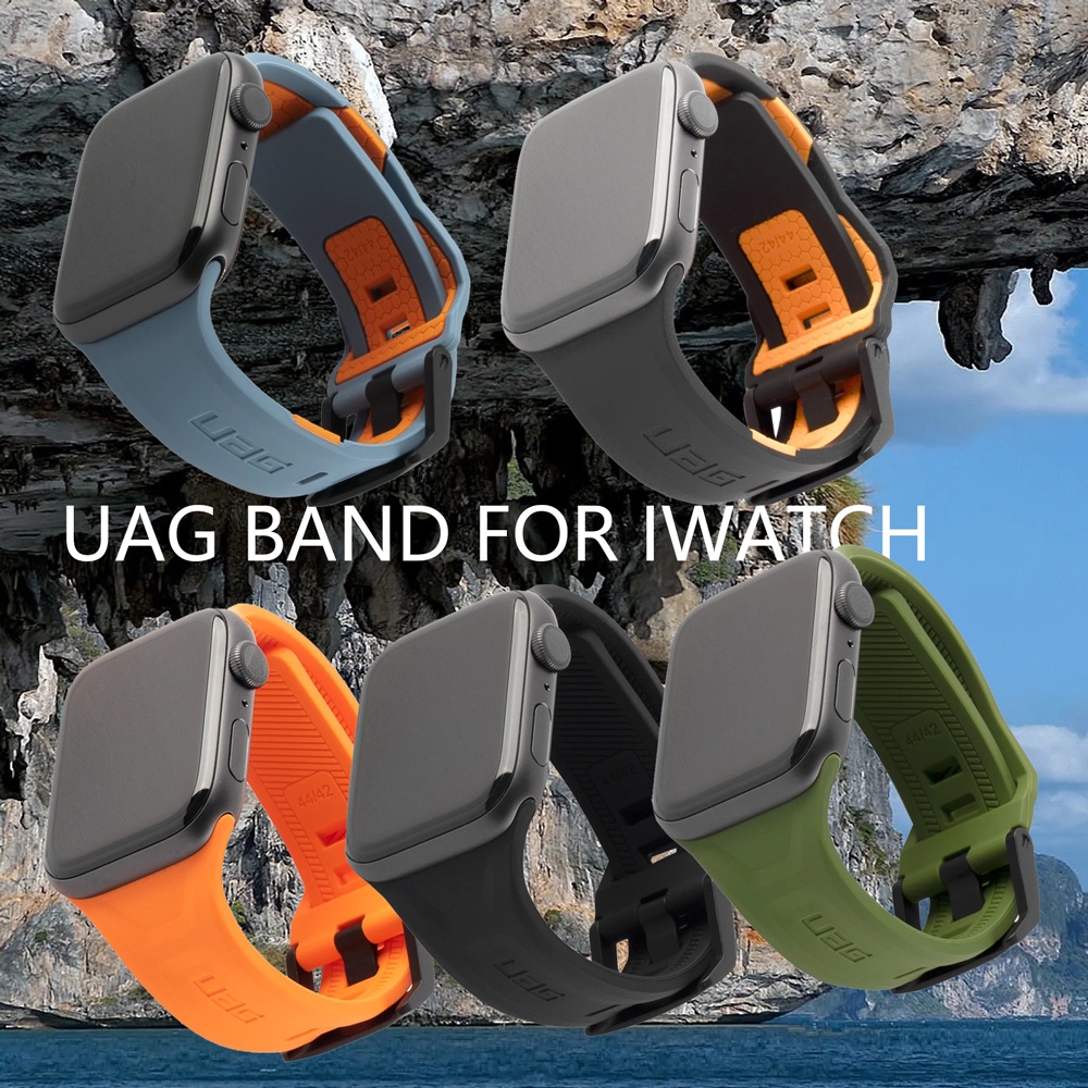 Uag Dây Đeo Bằng Silicone Cho iWatch 38 / 40 / 41mm 42 / 44 / 45mm iWatch Series 1 2 3 4 5 6 7 SE