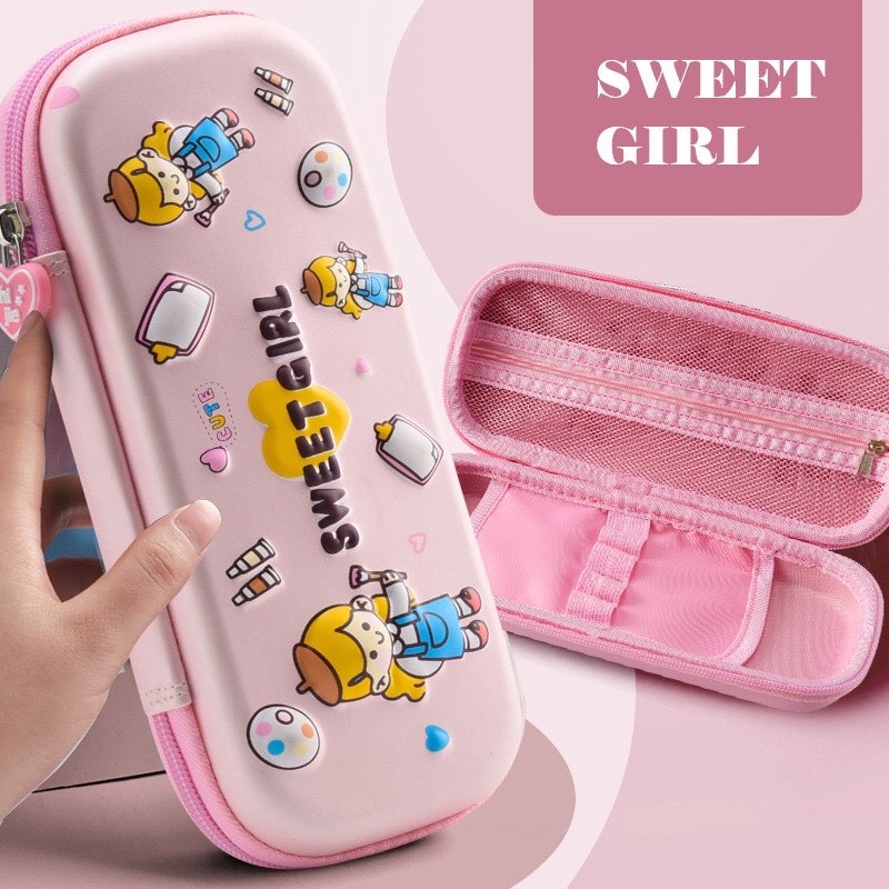 Hộp bút, hộp đựng bút 3D siêu nhẹ, chống thấm nước cho bé gái bé trai