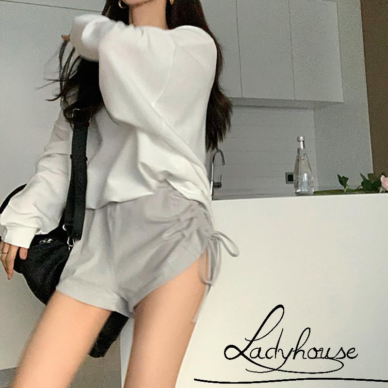 Áo Thun Tay Dài Cổ Tròn Màu Sắc Trơn Thời Trang Dành Cho Nữ