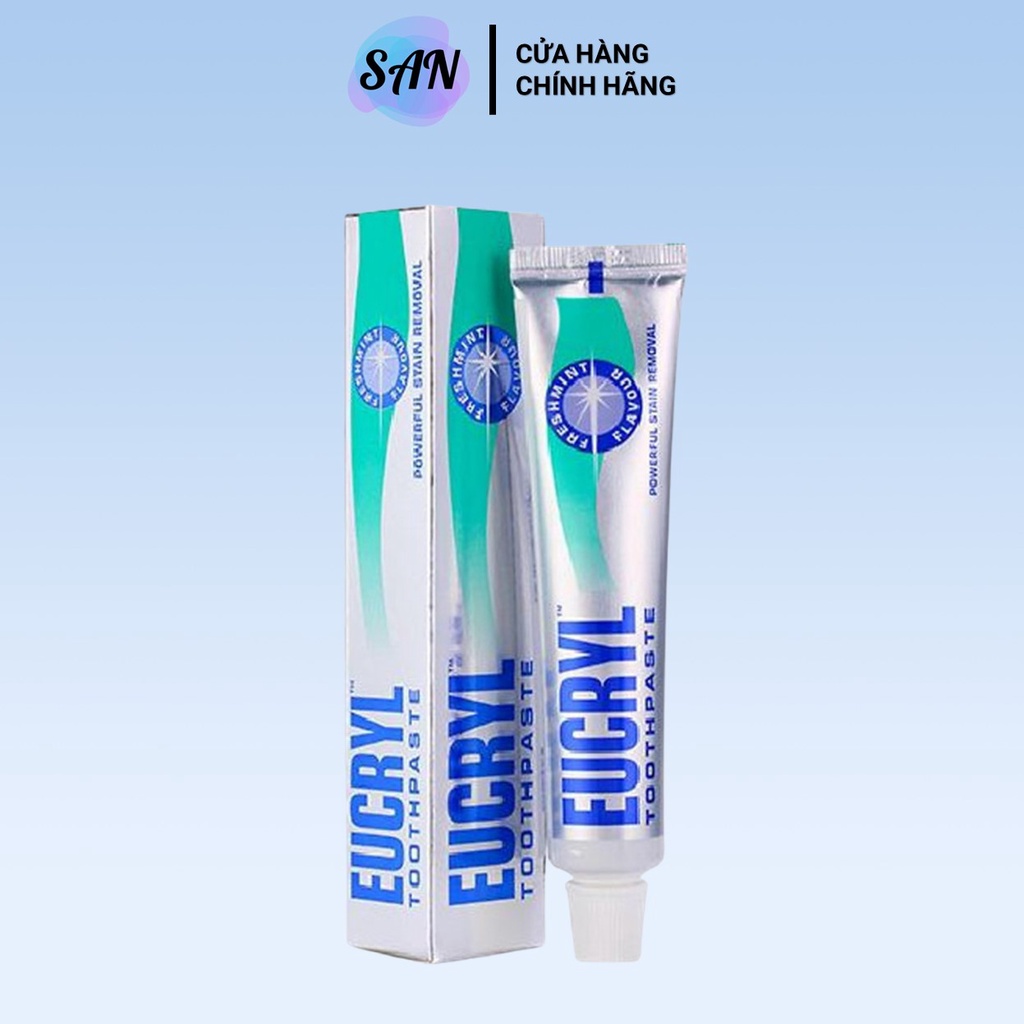 Kem Đánh Răng Làm Trắng Răng Eucryl Freshmint Toothpaste 62g