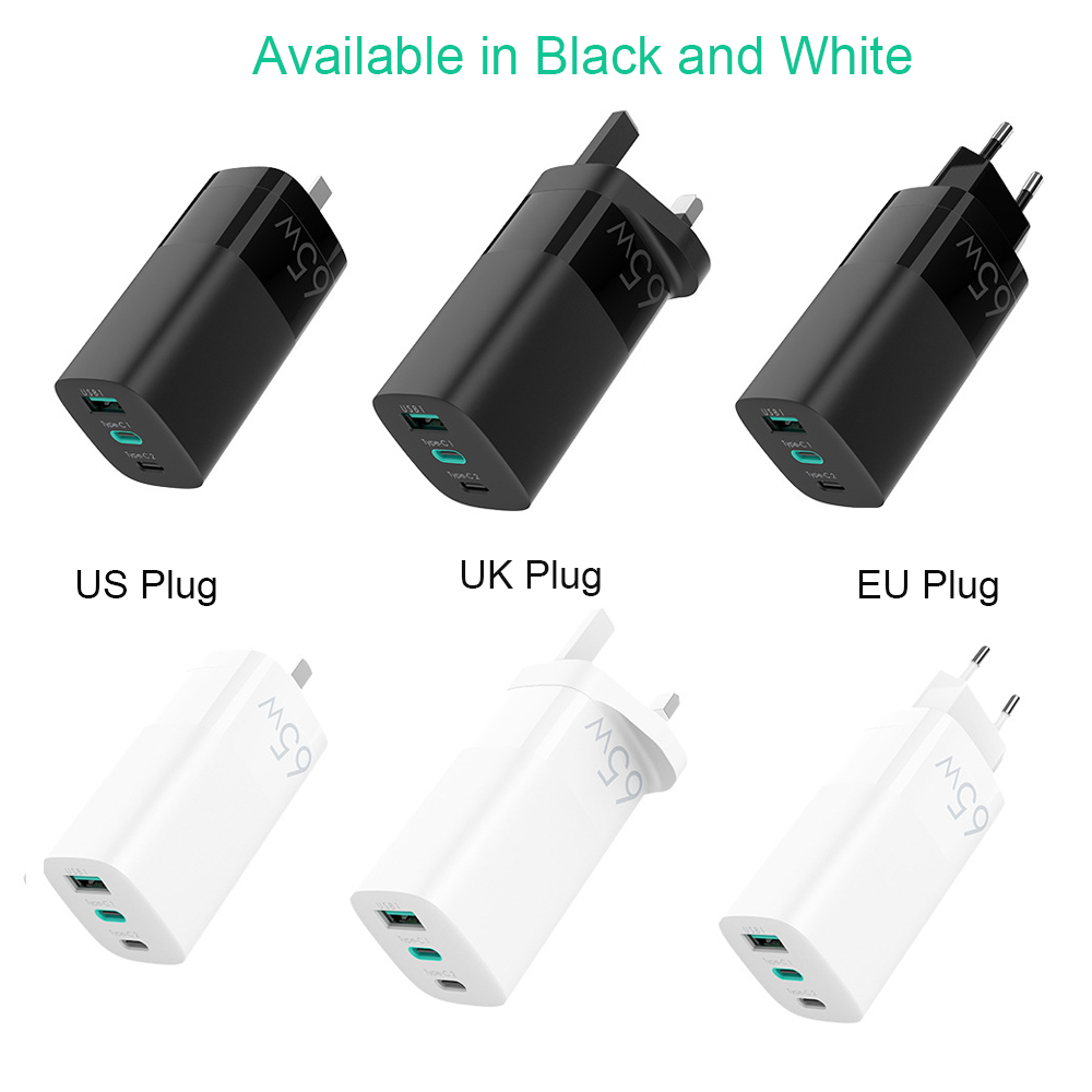 Củ Sạc Nhanh 65w Usb Type C Us Eu Pd 3.0