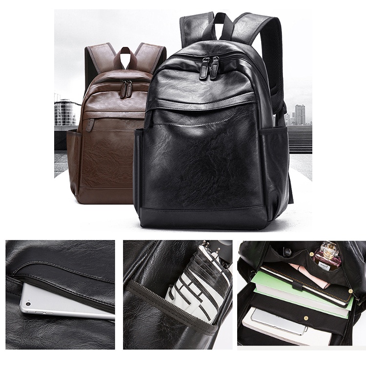 Balo da nam , Balo thời trang MCM  Hàn Quốc MF 330 da cao cấp, size laptop 15inch