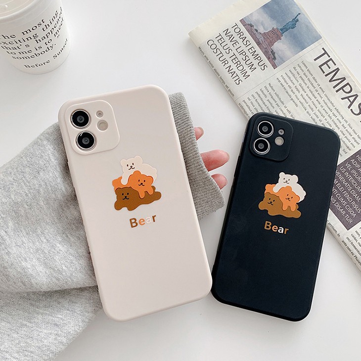 Ốp lưng iphone cạnh vuông hình 3 bear 5s/6/6plus/6s/6splus/7/7plus/8/8plus/x/xr/xs/11/12/pro/max/plus/promax -Awifi