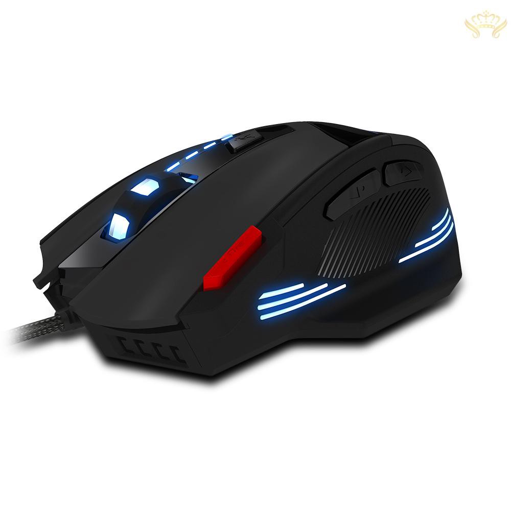 Chuột Quang Chơi Game Yula Zeles T-60 3200dpi Có Đèn Led 7 Nút Bấm