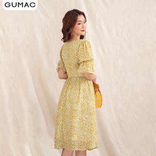 Đầm hoa eo nhún GUMAC DA1029