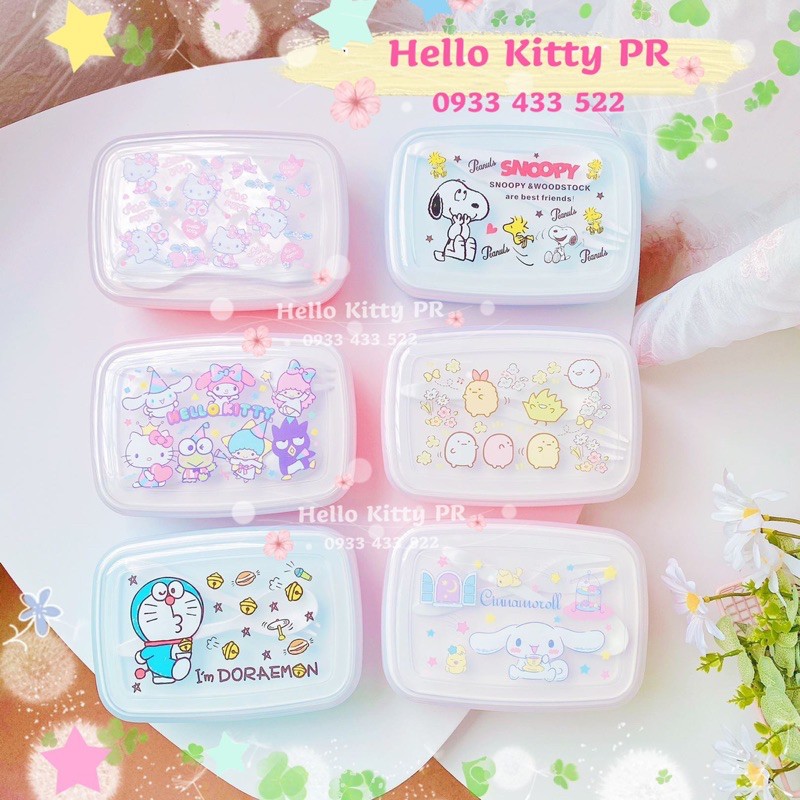 HỘP ĐỰNG THỨC ĂN HELLO KITTY - DORAEMON