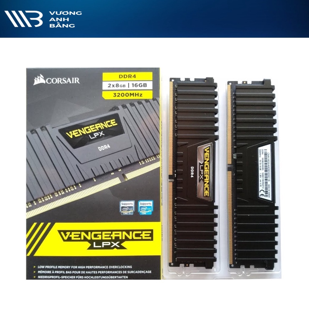 Ram CORSAIR VENGEANCE RGB RS 16GB (2x8GB) DDR4 3200MHz (CMG16GX4M2E3200C16)- dùng cho PC