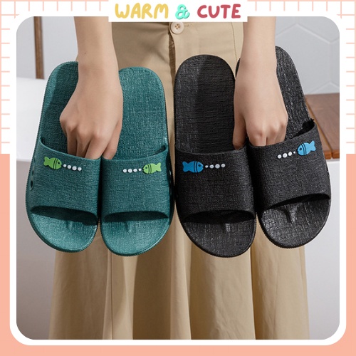 Dép Đi Trong Nhà, Văn Phòng, Nhà Tắm hình cá hàng xuất Nhật chống trơn trượt  A100 Warm&Cute
