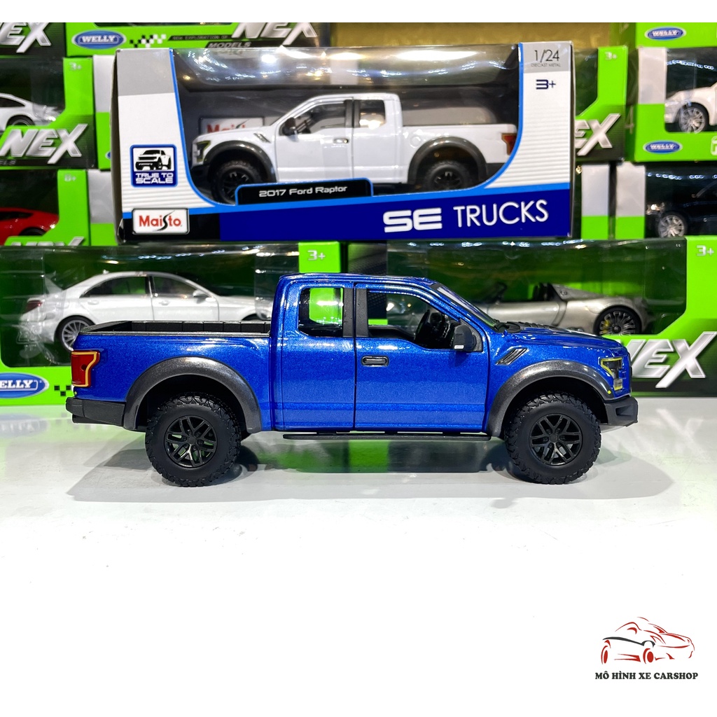 Mô hình xe Ford Ranger 2017 tỉ lệ 1:24 của hãng MAISTO màu xanh