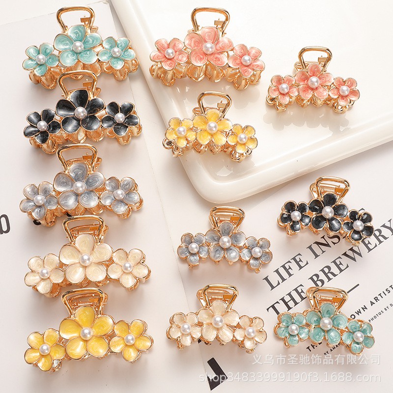 Kẹp Tóc Hàn Quốc FREESHIP Giảm 1k Khi Nhập [GENZ123] Kẹp Tóc Kim Loại Đính Hoa Sang Trọng