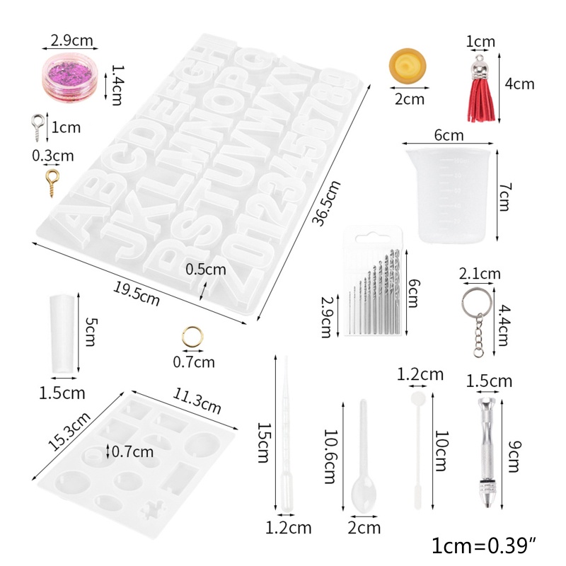Sa Khuôn Silicon Làm Móc Khóa / Trang Sức Hình Chữ Cái Tiếng Anh