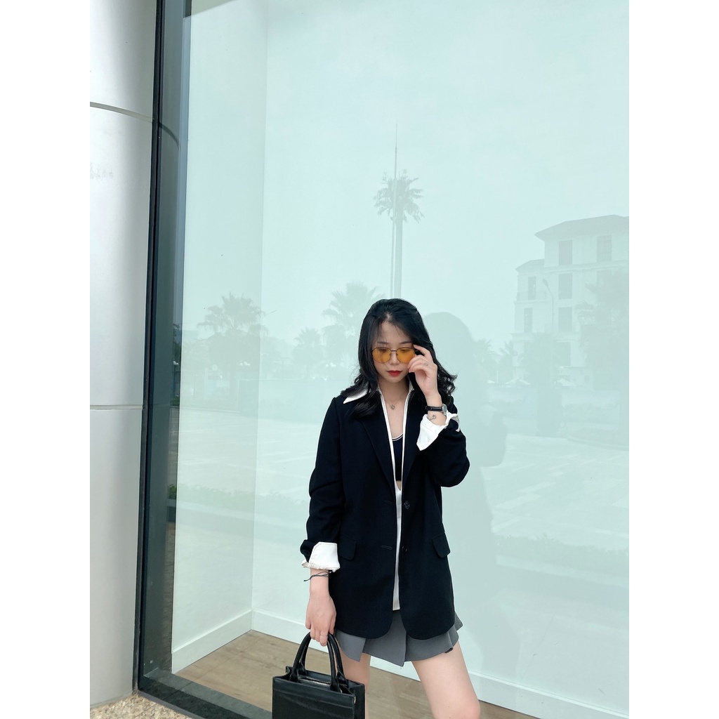 Áo Blazer dáng dài dài tay 2 lớp | BigBuy360 - bigbuy360.vn