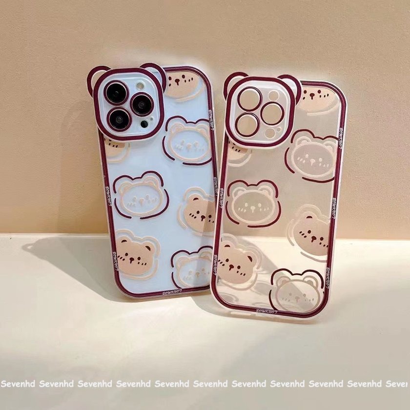 Ốp Điện Thoại Tpu Dẻo In Hình Gấu Nâu Hoạt Hình Cho iPhone 13 12 11 Pro Max Xs Max Xr X 7 8 6 6s Plus