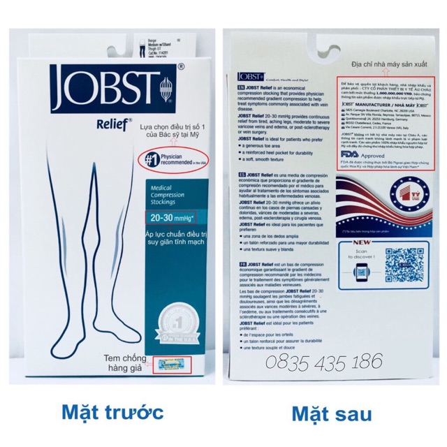 Vớ gối JOBST điều trị bệnh suy-dãn tĩnh mạch