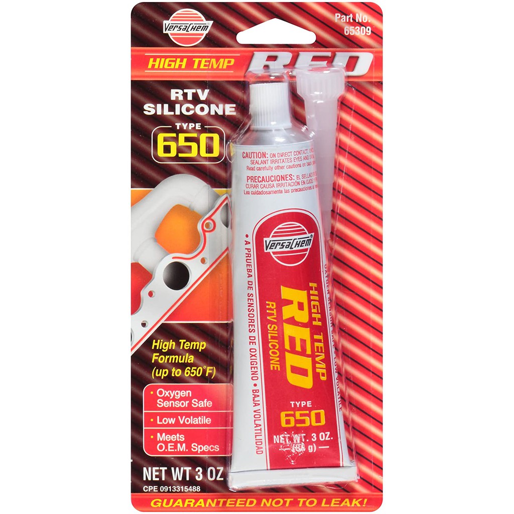Keo đỏ chính hãng Versachem USA Versachem 65309 Low Volatile High Temperature Red Silicone - 3 oz