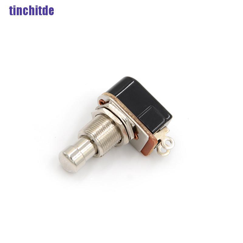 [Tinchitde] New Electric Guitar Switch Momentary Push Button Foot Switch Spst [Tin]