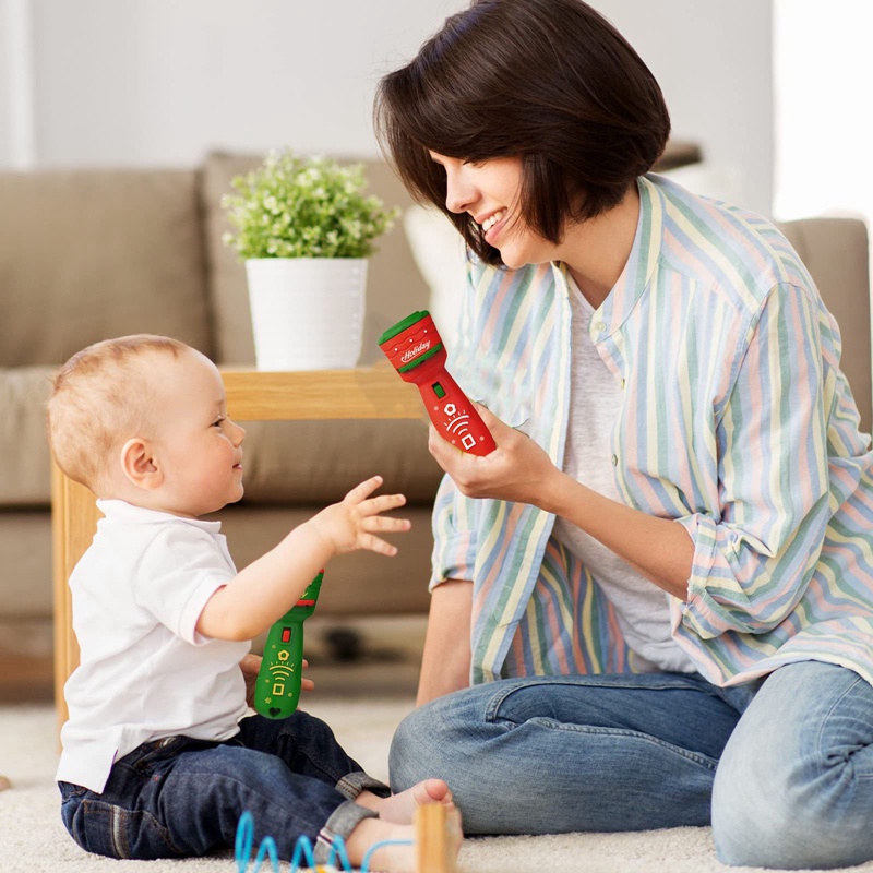 Đèn Pin Chiếu Hình Ông Già Noel 24 Kiểu Sống Động Thích Hợp Làm Quà Tặng Giáng Sinh