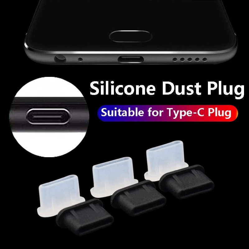 Silicone Nút Silicon Bịt Cổng Sạc Type-C Chống Bụi Bẩn / Mài Mòn Cho Điện Thoại Thông Minh