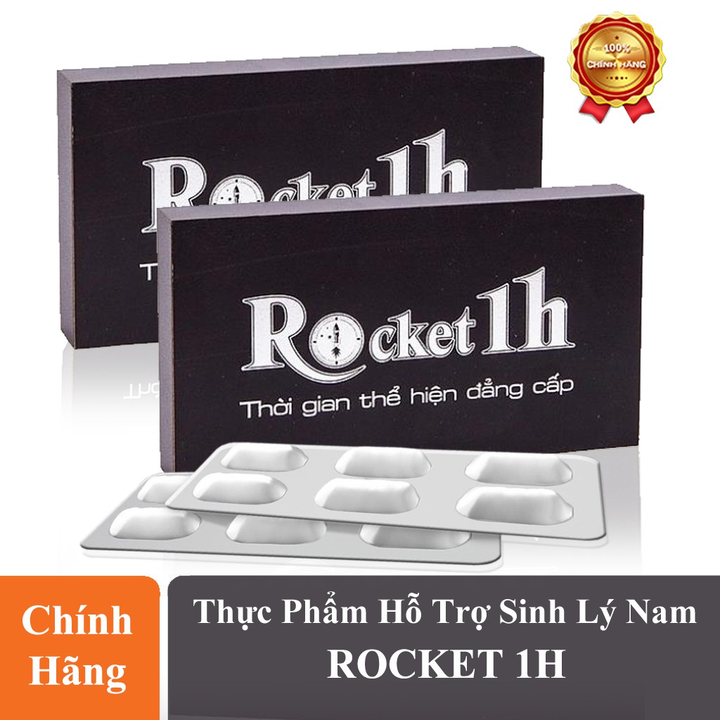 Rocket 1h - Hỗ Trợ Sức Khỏe Nam Giới - Bổ Thận Tráng Dương, Tăng Cường Sinh Lực Phái Mạnh (Hàng Chính Hãng) -1 Viên (Trong vỉ)