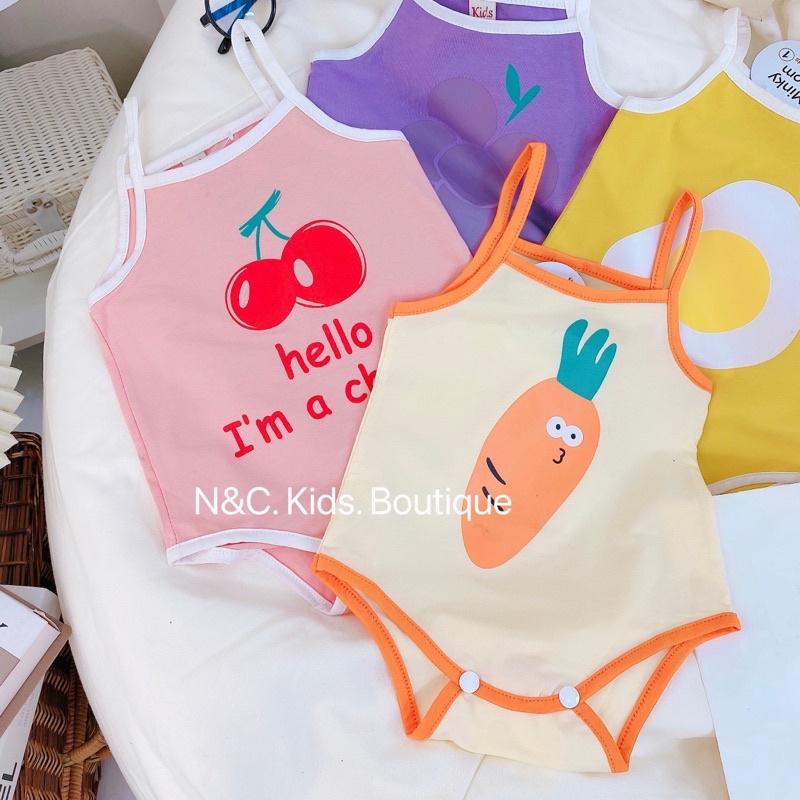 body chip hoa quả 2 màu cực xinh cute cho bé 8-14kg
